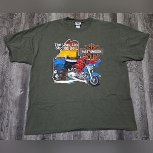 Harley Davidson Olive Men's Short Sleeve Tee
